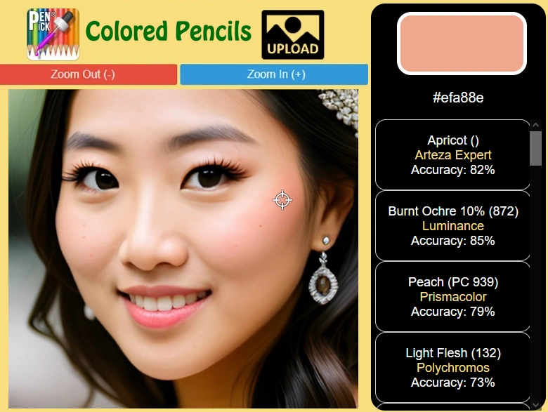 how to choose colored pencils reference photo in PenPick app tutorial