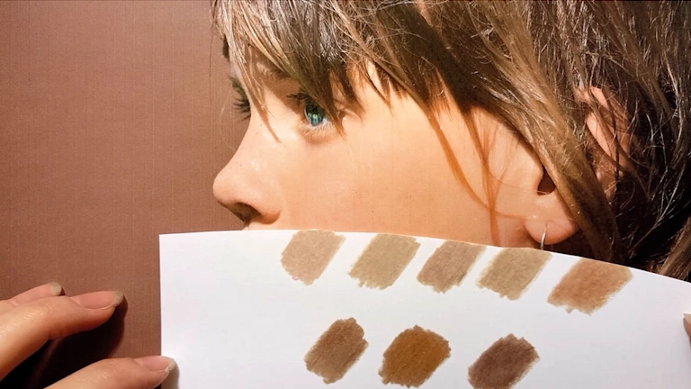 color swatches skin tones comparing to reference photo