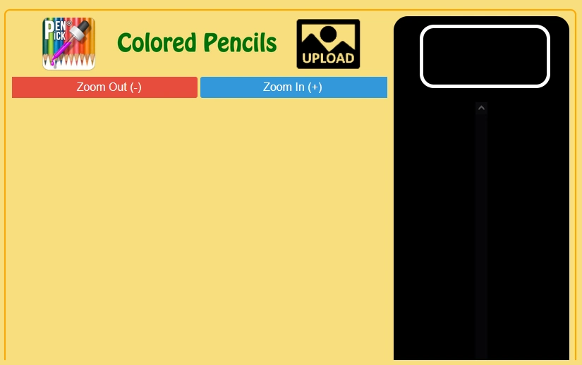 PenPick panel where users upload reference photos for picking colors for drawing