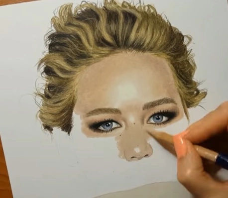 realistic colored pencil head drawing art instruction tutorial artwork faces