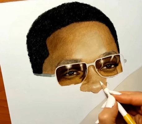 drawing realistic human skin tones face portrait with realism