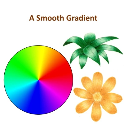 how to draw smooth gradient transitions of colors for photorealism style
